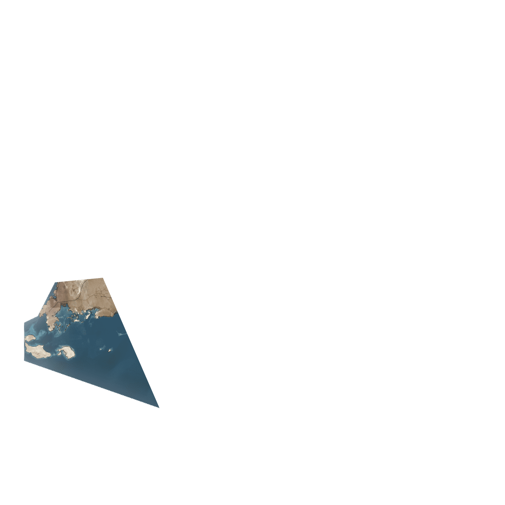 La paisible région désertique inférieure de NEOM vue d'un point de vue géographique