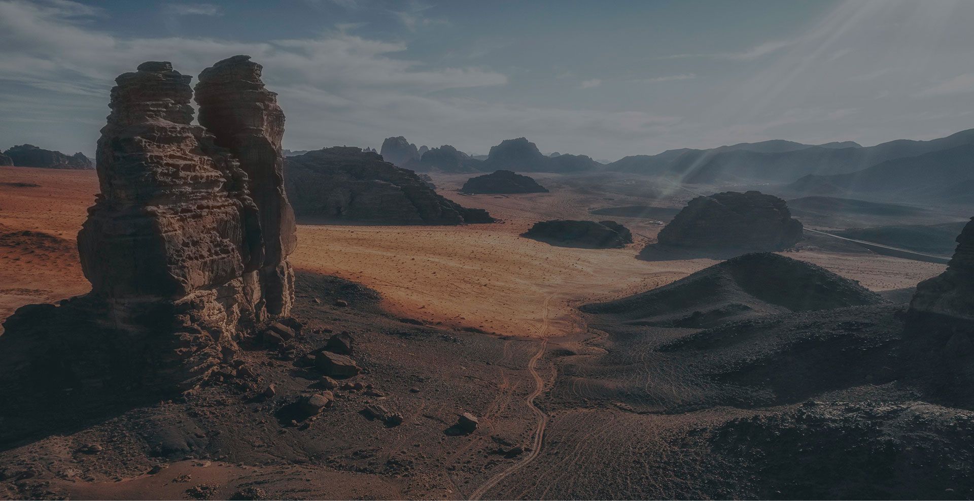 Neom home top view mountains