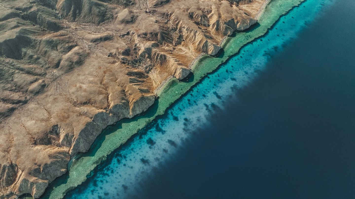  Ariel view of coastline at NEOM