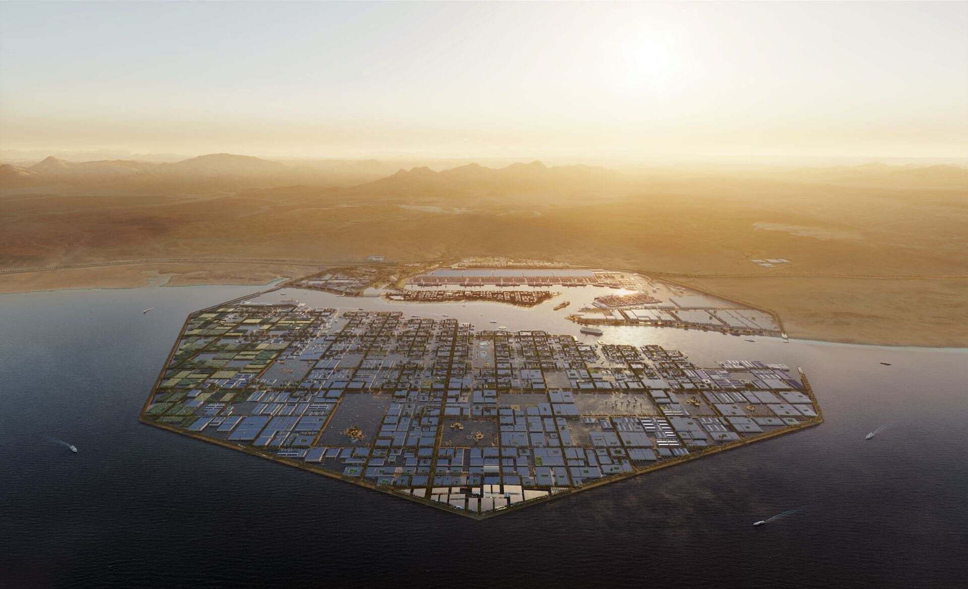 Aerial view of Oxagon Industrial Region 