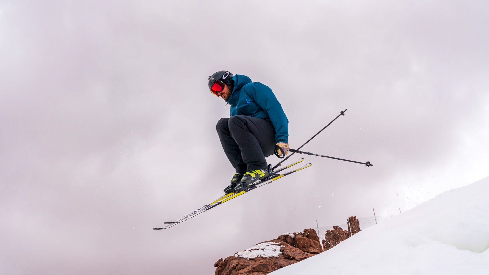 Skier Jumping Over yet another Obstacle