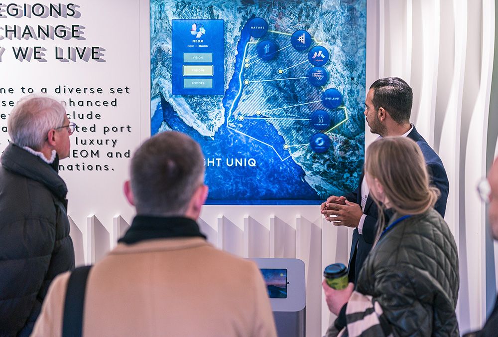 Interactive Displays showing NEOM's plans and progress