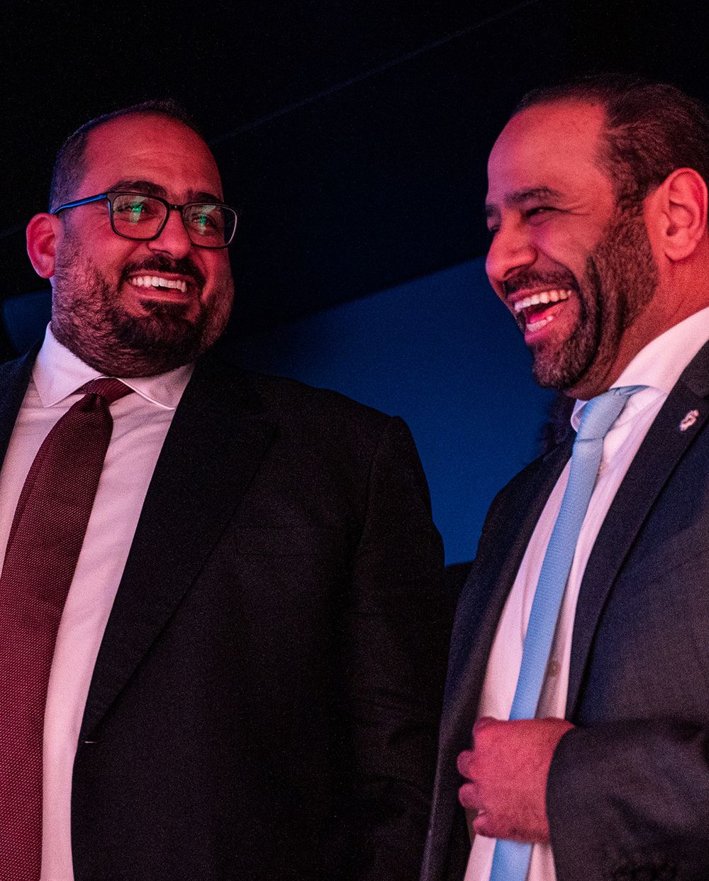 NEOM Deputy CEO Rayan Fayez and Saudi Arabia's Minister of Economy Faisal Ibrahim at DAVOS 2024